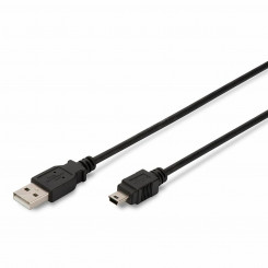 USB A–USB B kaabel Digitus AK-300108-018-S Must 1,8 m (1 ühik)