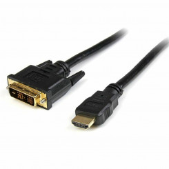 HDMI-DVI-adapter Startech HDDVIMM1M Must 1 m