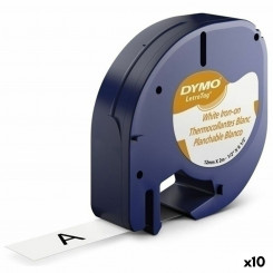 Laminated Tape for Labelling Machines Dymo 18769 12 mm x 2 m Black White Textile (10Units)