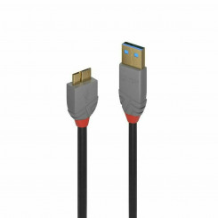 USB-кабель micro USB LINDY 36766 Черный 1 м