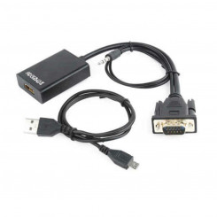 Переходник VGA-HDMI с аудио GEMBIRD Black
