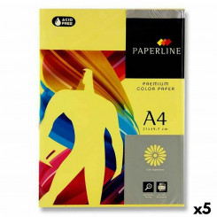 Printeripaber Fabrisa Paperline Premium 80 g/m² Kollane A4 500 lehte (5 ühikut)