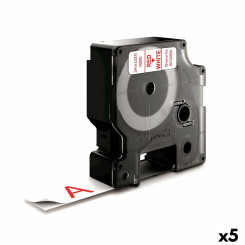 Lamineeritud lint märgistusmasinatele Dymo D1 45805 LabelManager™ punane valge 19 mm (5 ühikut)