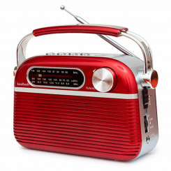 Portable Bluetooth Radio Kooltech Red Vintage