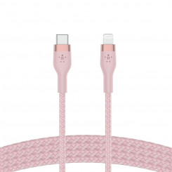 USB-C ja välgukaabel Belkin CAA011BT1MPK 1 m roosa