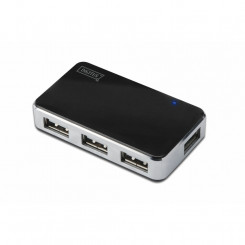 USB-концентратор Digitus DA-70220 Черный Черный/Серый