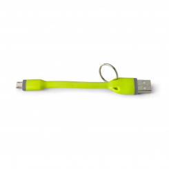 Cable Micro USB Celly USBMICROKEYGN 0,12 m Green