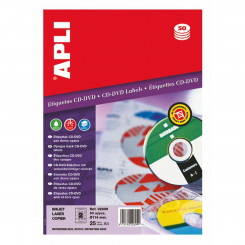 Adhesives/Labels Apli CD/DVD White