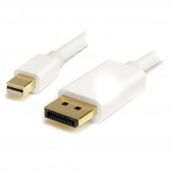 Mini DisplayPort to DisplayPort kaabel Startech MDP2DPMM2MW (2 m) valge 4K Ultra HD