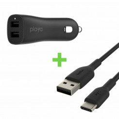 Универсальное автомобильное зарядное устройство USB + кабель USB C Belkin Playa