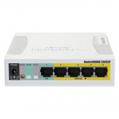 Lauaarvuti lüliti Mikrotik RB260GSP Gigabit Ethernet valge