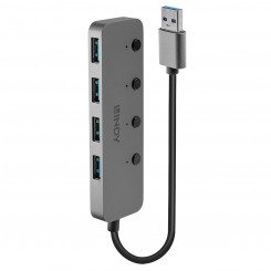 USB-концентратор LINDY Черный Серый (1 шт.)