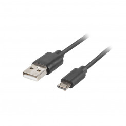 Cable Micro USB Lanberg CA-USBM-20CU-0010-BK Black 1 m