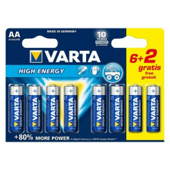 Щелочная батарея Varta LR6 AA 1,5V High Energy (8 шт.)