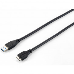 Кабель USB 3.0 A на Micro USB B Equip 128397 Черный, 1,8 м