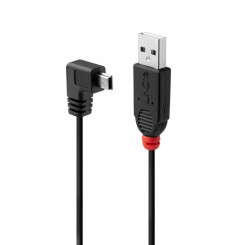 Кабель USB 2.0 A — Mini USB B LINDY 31971, 1 м, черный