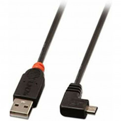 Кабель USB 2.0 A — Micro USB B LINDY 31975 50 см, черный
