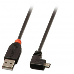 Кабель USB 2.0 A — Micro USB B LINDY 31976, 1 м, черный