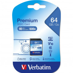 SD-mälukaart Verbatim PREMIUM SDXC C10/U1 64 GB 2 g