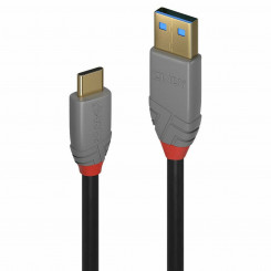 USB A–USB C kaabel LINDY 36911 must antratsiit