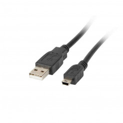 Кабель USB 2.0 A — Mini USB B Lanberg CA-USBK-11CC-0018-BK 1,8 м, черный