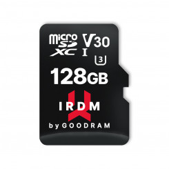 Micro SD Memory Card with Adaptor GoodRam IRDM M3AA 128 GB Black