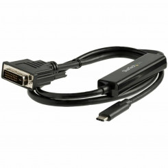 USB C kuni DVI-DC kaabel Startech CDP2DVIMM1MB Must 1 m