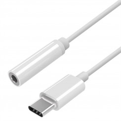 USB C pistikupesaga 3,5 mm Adapter Aisens A109-0384 Valge 15 cm
