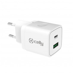 Wall Charger 2-in-1 Celly White 20 W