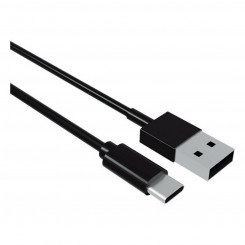 USB A–USB C kaabli kontakt (1 m) Must