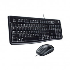 Klaviatuur ja optiline hiir Logitechi lauaarvuti MK120 must