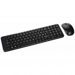 Клавиатура Logitech MK220 Qwerty, итальянский черный (восстановленный A)