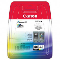 Оригинальный чернильный картридж (2 шт. в упаковке) Canon PG-40/CL41 Черный, трехцветный, желтый, голубой, пурпурный Да