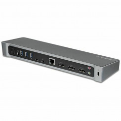 USB-jaotur Startech DK30CH2DEPUE must must/hõbedane, hõbedane 100 W