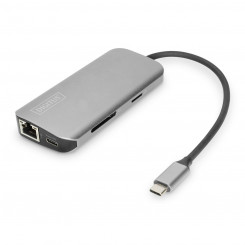 USB-концентратор Digitus от Assmann DA-70884 Черный Серебристый