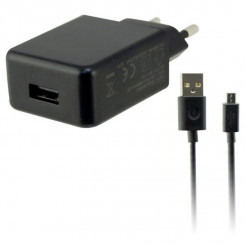 Зарядное устройство + микрокабель USB KSIX USB 2A Черный
