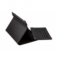 Bluetooth Keyboard with Support for Tablet Silver HT Funda Universal Gripcase + Teclado para tablets de 9 a 10.1 pulgadas - Negr