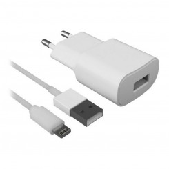 Настенное зарядное устройство + сертифицированный MFI кабель Lightning, совместимый с Apple, 2,1 А