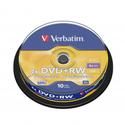 DVD-RW Verbatim 10 единиц 4x 4,7 ГБ