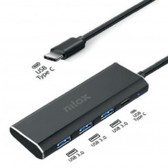 USB Hub Nilox NXHUBUSBC03 Black