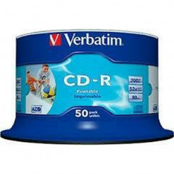 CD-R Verbatim AZO Wide Inkjet Printable 50 шт., 700 МБ, 52 шт.