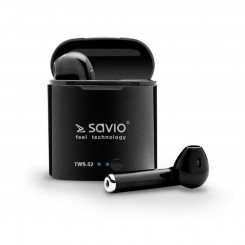 Наушники-вкладыши Bluetooth Savio TWS-02 Черный Графит