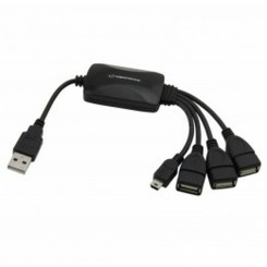 USB-концентратор Esperanza EA114 Черный Многоцветный