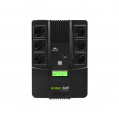 Система бесперебойного питания Интерактивный ИБП Green Cell AiO 800 ВА с ЖК-дисплеем 480 Вт