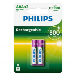Rechargeable battery Philips Ni-Mh R03 800 mAh 1.2 V