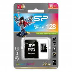 Micro SD Memory Card with Adaptor Silicon Power SP128GBSTXBU1V10SP UHS-I GB Class 10 128 GB 128 GB