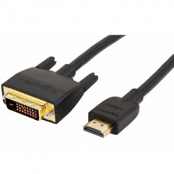 DVI-D-HDMI-adapter Amazon Basics must (renoveeritud A+)