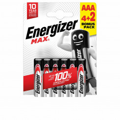 LR03 Alkaline Batteries Energizer Max (6 Units)