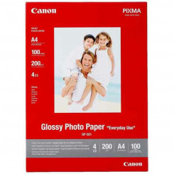 Läikiv fotopaber Canon 0775B001 A4 100 lehte valge mitmevärviline