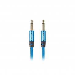 Audio Jack Cable (3.5mm) Lanberg CA-MJMJ-10CU-0010-BL Blue 1 m